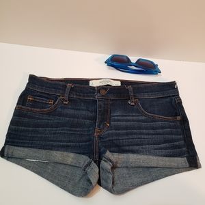 Abercrombie & Fitch  dark wash blue shorts